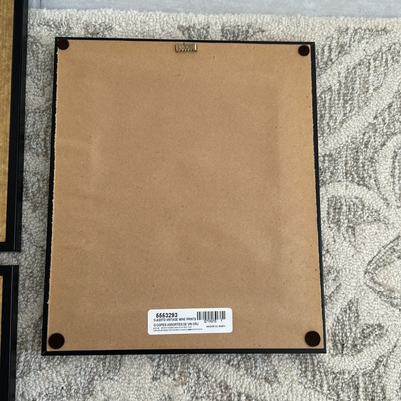 Bombay Wine Prints, Black Frame w/Gold Matting -Set of 4 - Picture 4 of 4